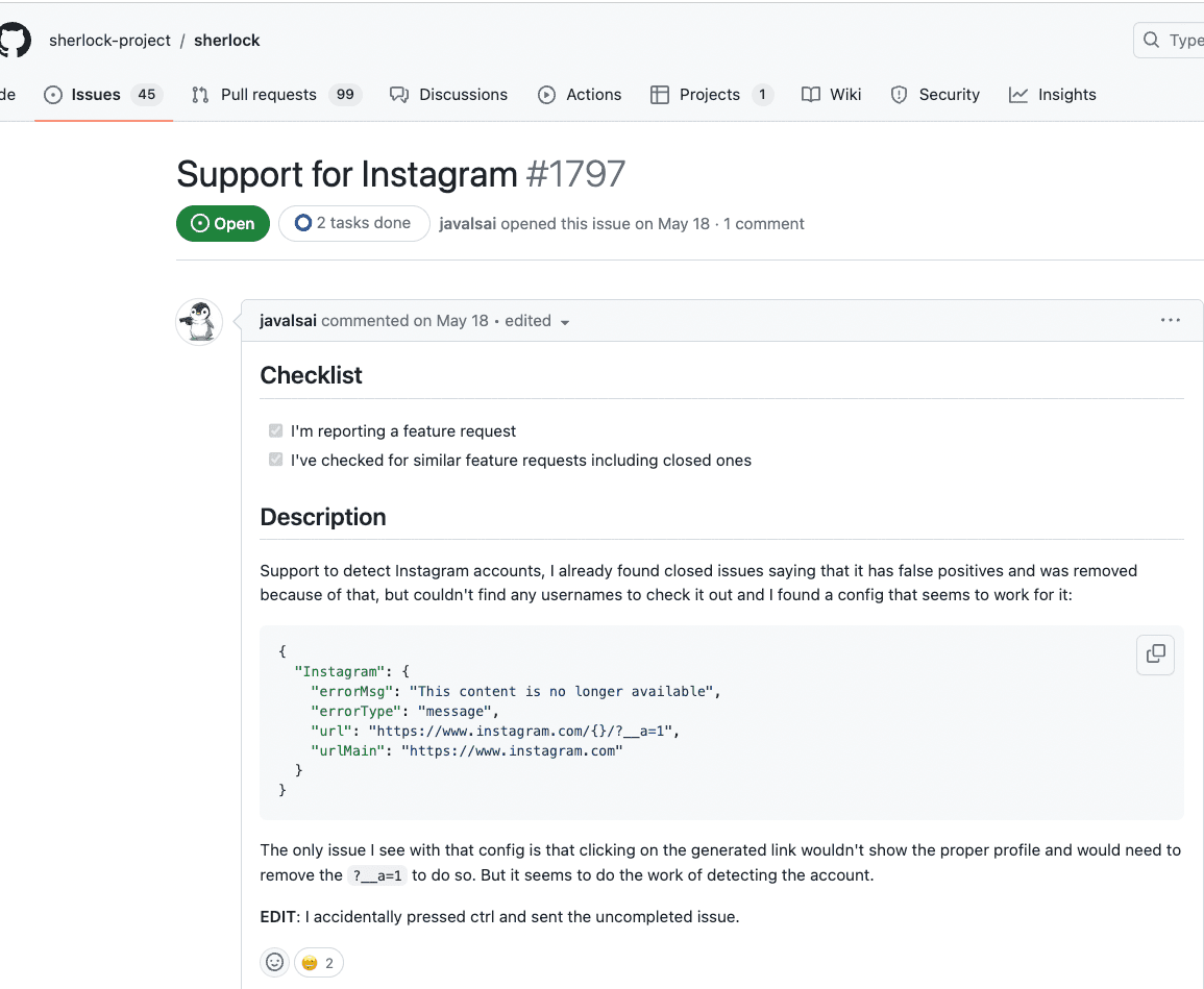 GitHub new issue opened