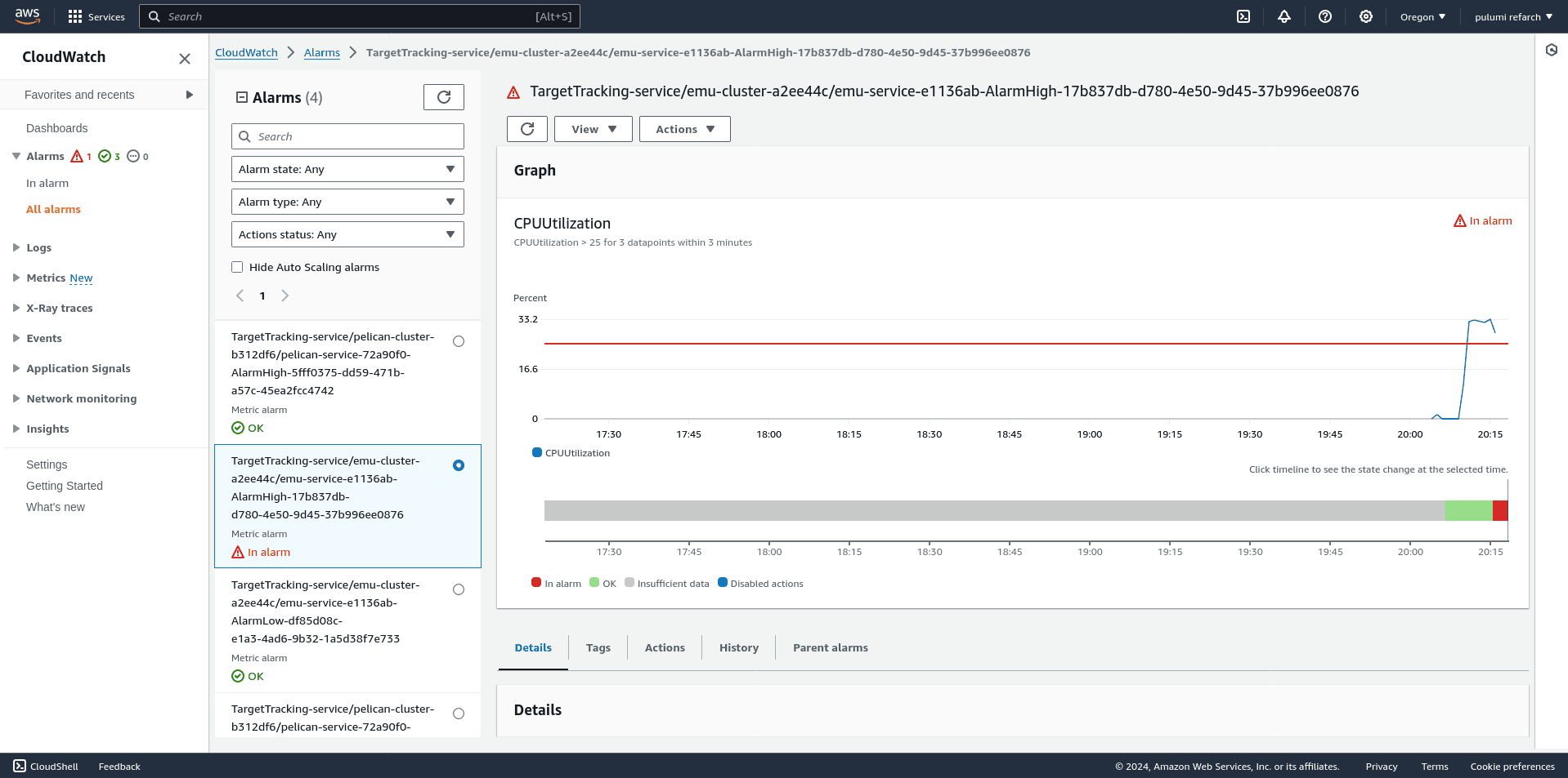 CloudWatch Emu autoscaling in alarm