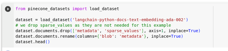 Press the play button on a Jupyter Notebook code cell
