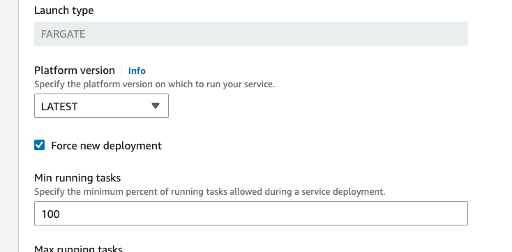 Forcing a new ECS deployment