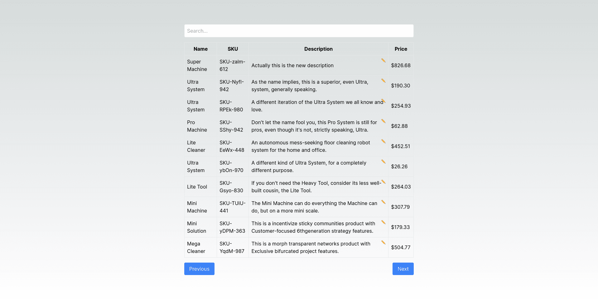 The Frontend UI of the Pinecone AWS Reference Architecture